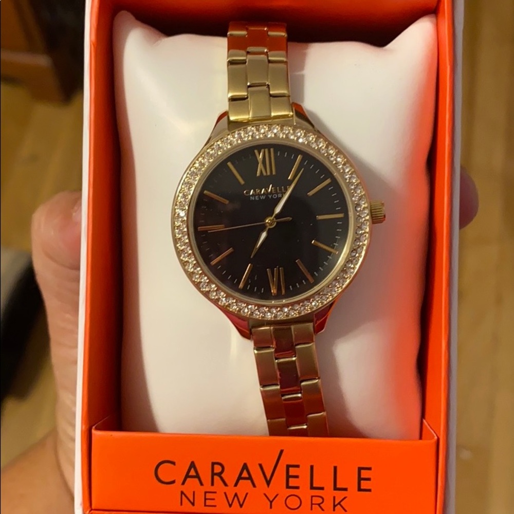 Caravelle gold watch